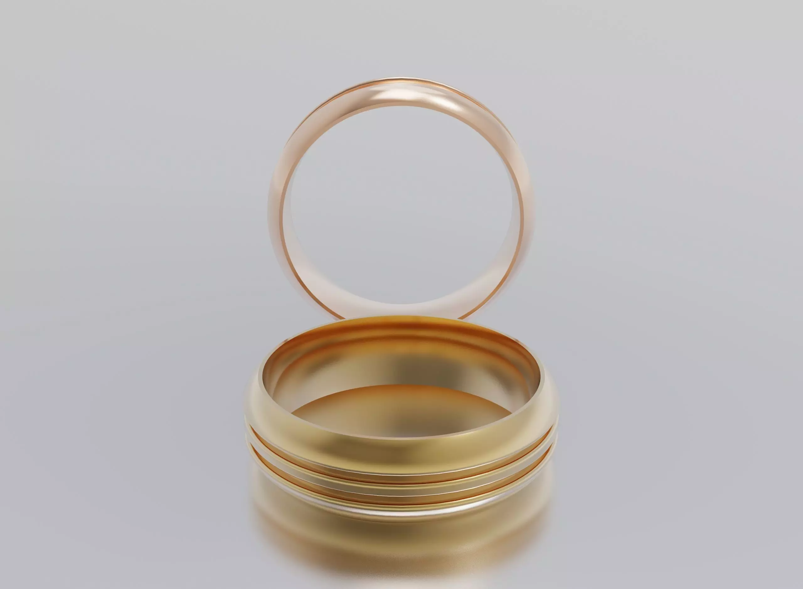 Ring ring gold wedding 3D print model_0
