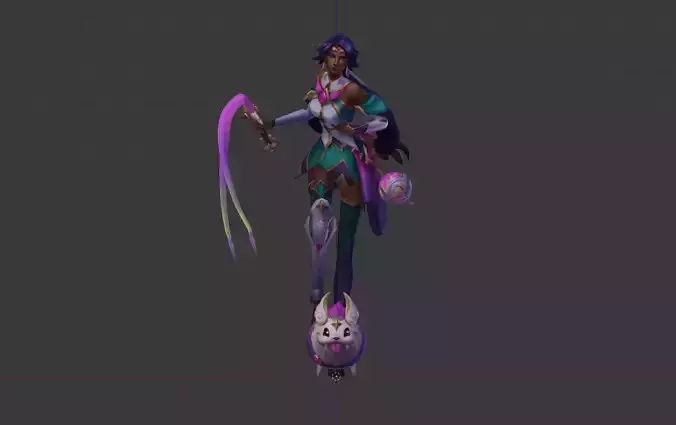 Star Guardian Nilah League of Legends 3D Model Low-poly 3D model Low-poly 3D model