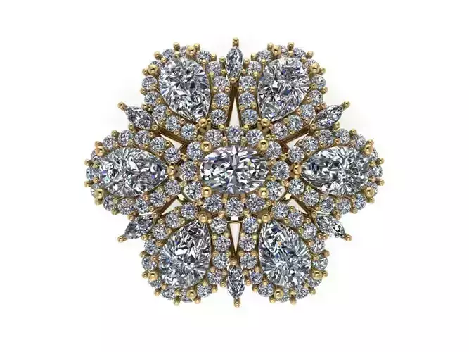 Diamond flower pendant 548