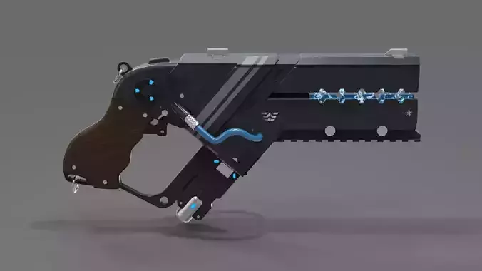 Plasma futuristic gun 3D model