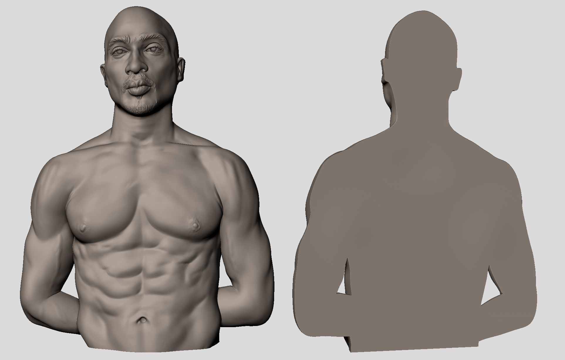 2PAC Bas-Relief 3D Model - For Printing 3D print model_2