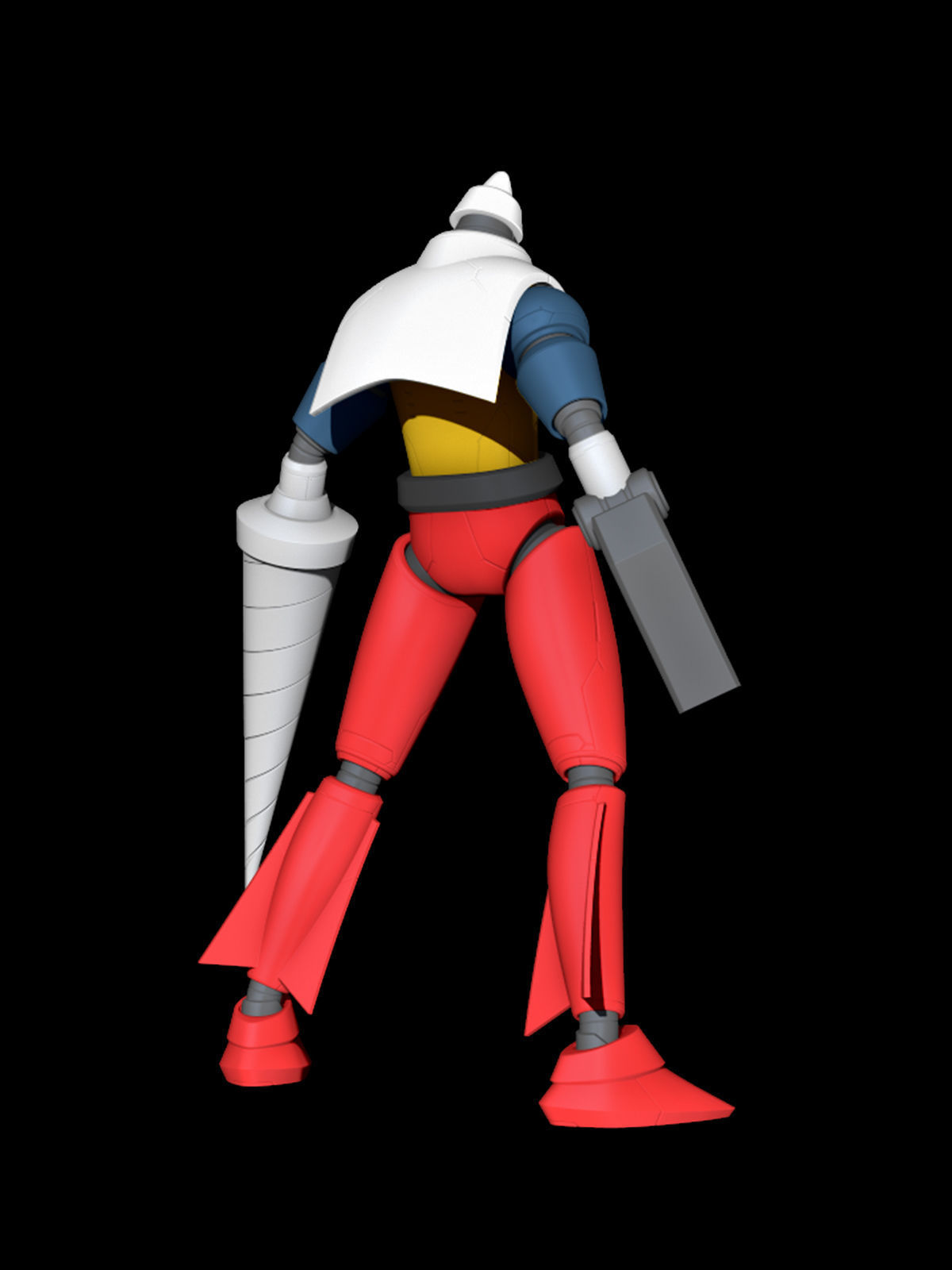 Getter-2 robot 3D print model_1