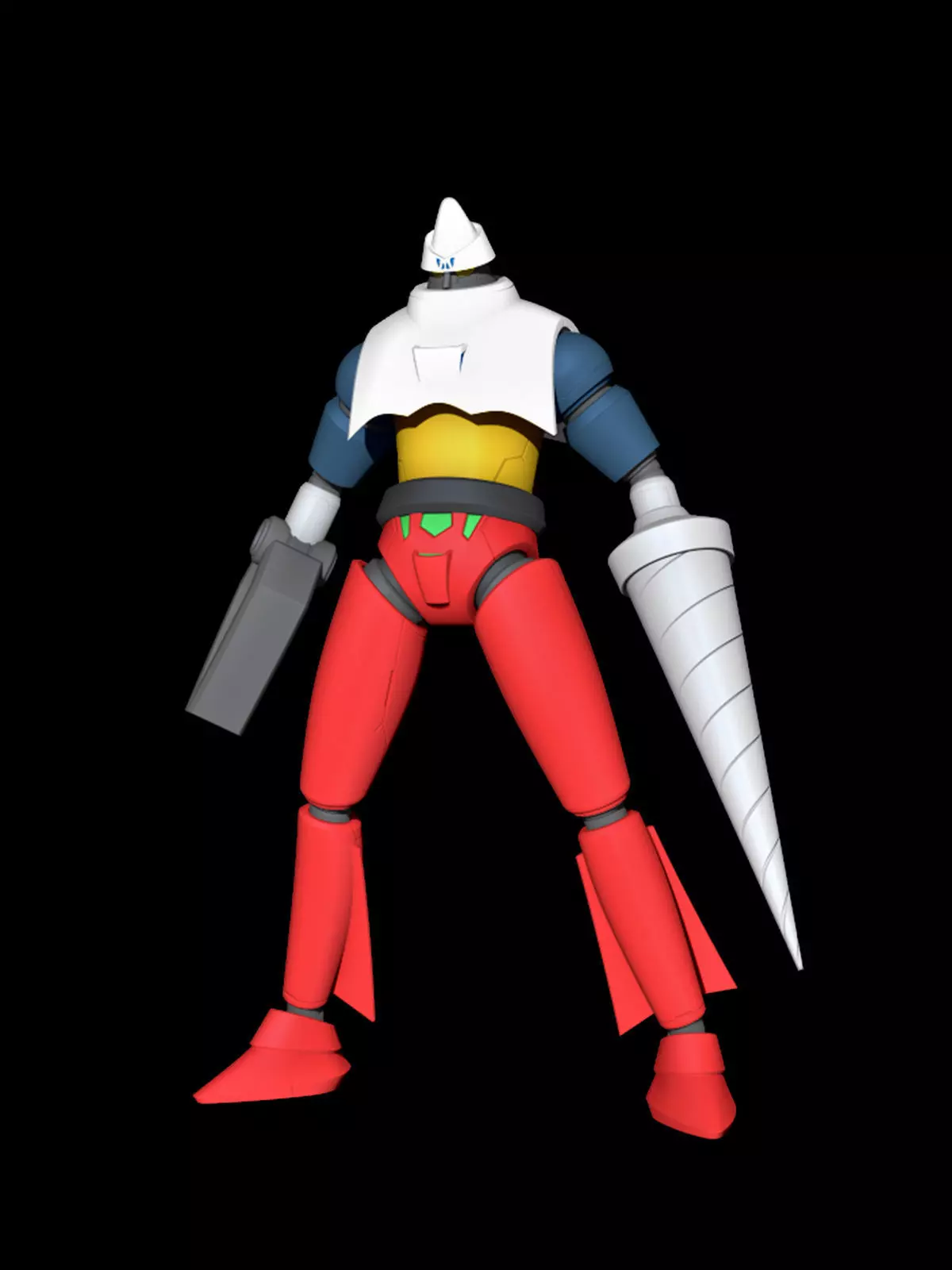 Getter-2 robot 3D print model_0