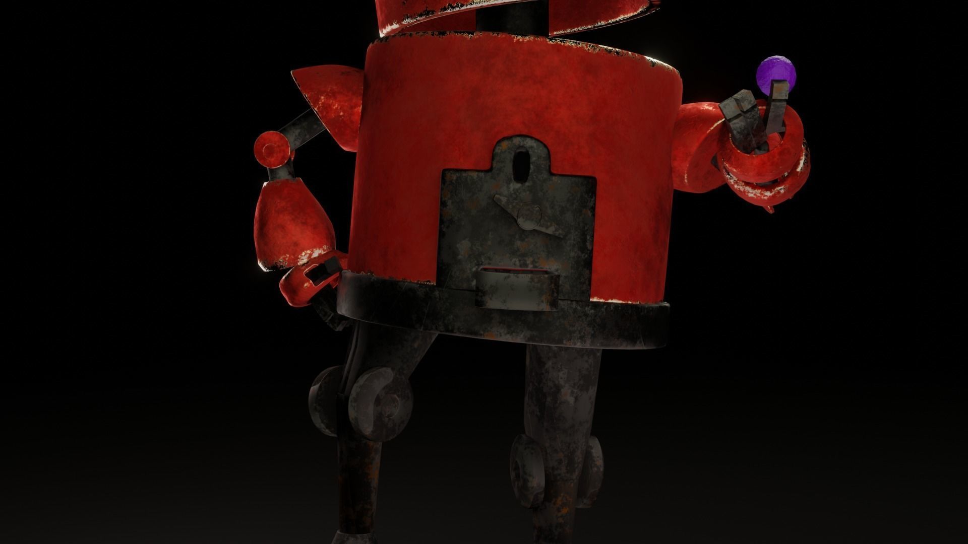 Robot gum Low-poly 3D model_11