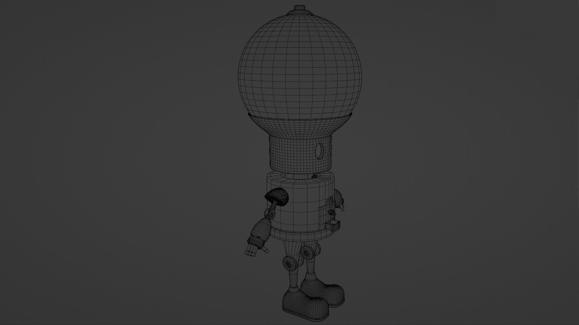 Robot gum Low-poly 3D model_13