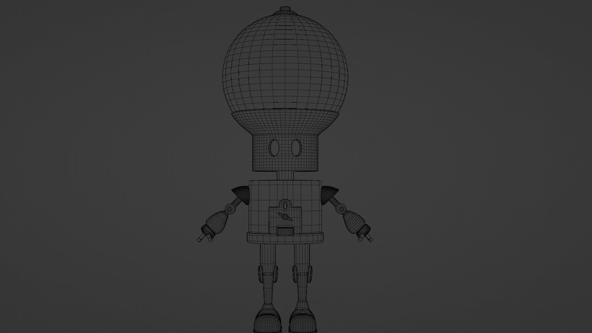 Robot gum Low-poly 3D model_14