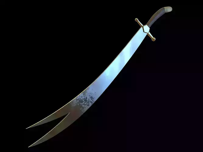 Double Edge Sword Low-poly 3D model