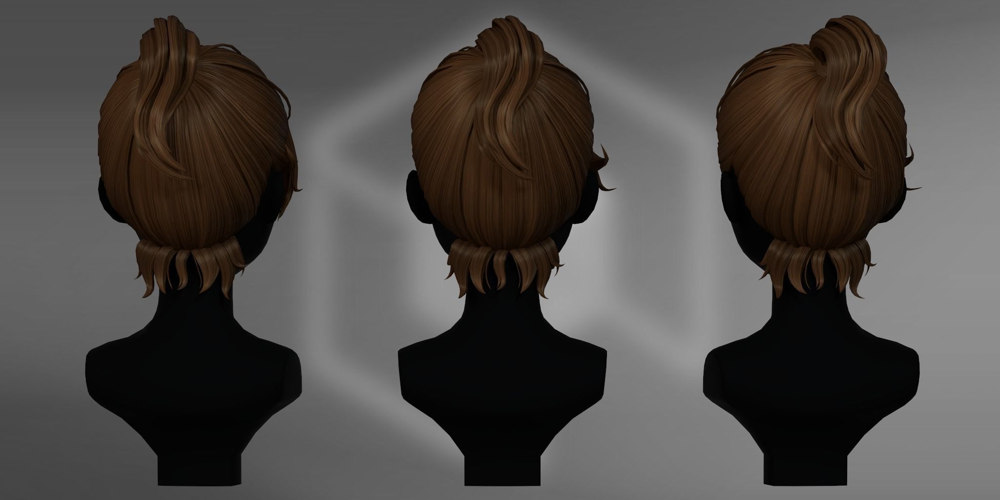Game Hair - Stylized Male Hairstyle V4 Low-poly 3D model_3