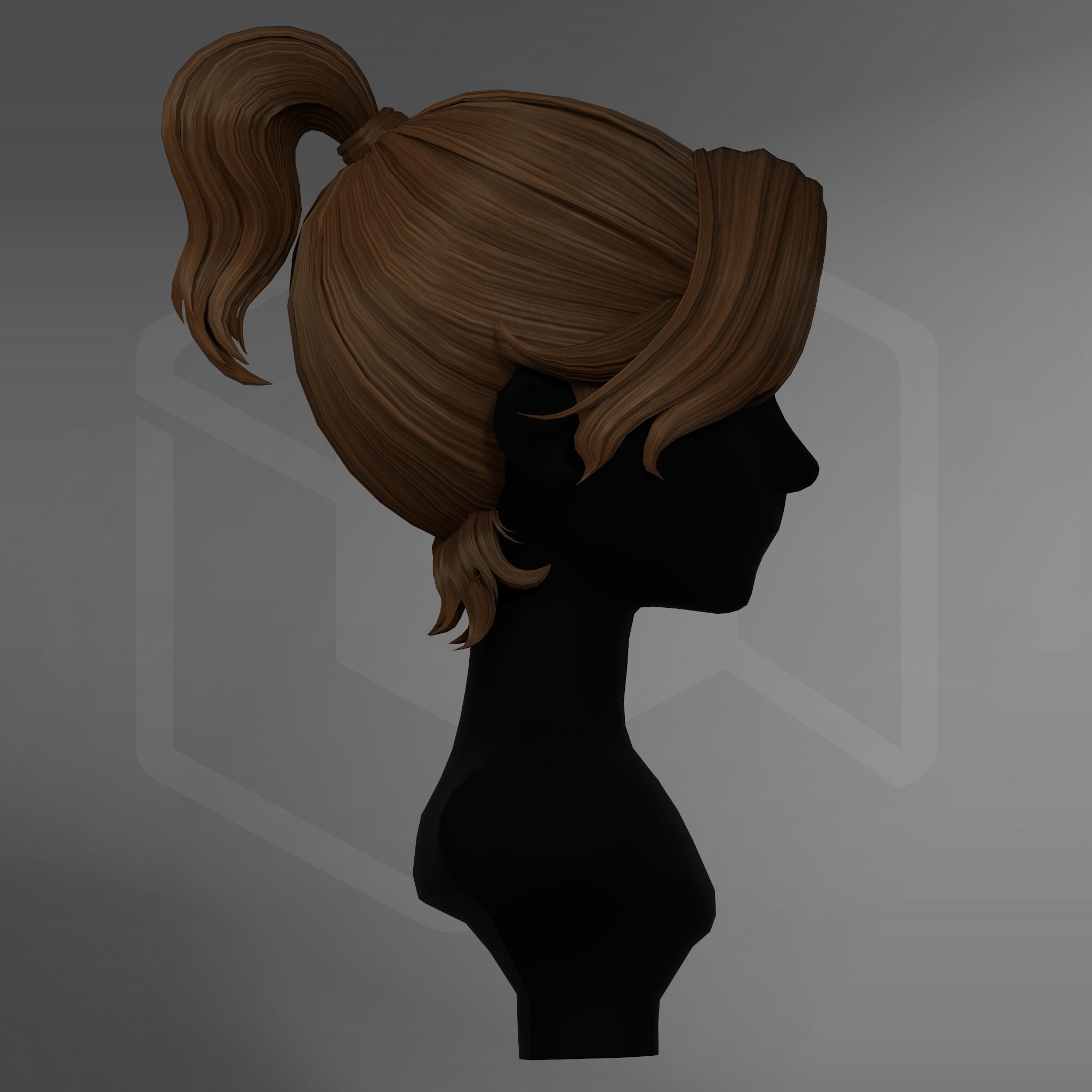 Game Hair - Stylized Male Hairstyle V4 Low-poly 3D model_8