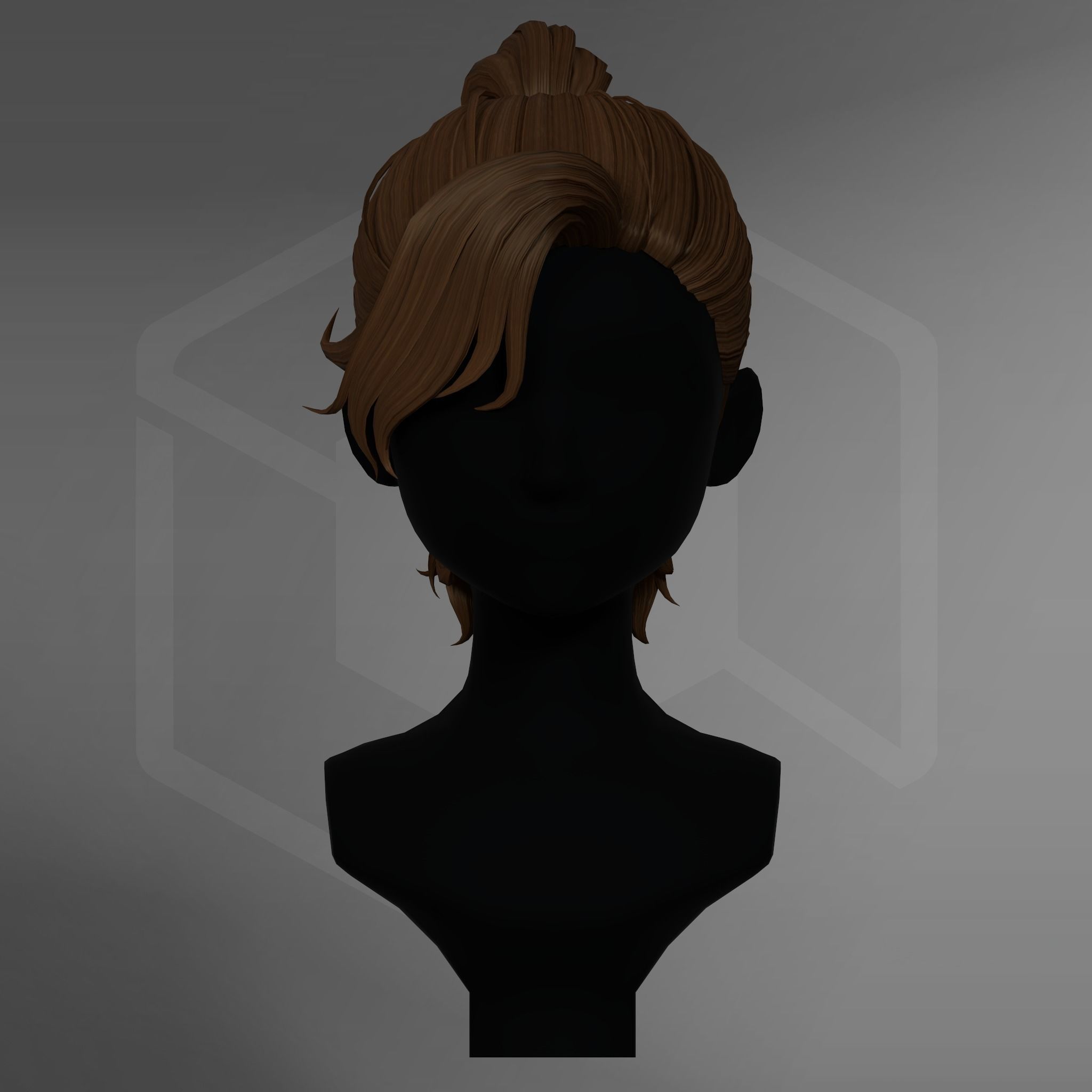 Game Hair - Stylized Male Hairstyle V4 Low-poly 3D model_6