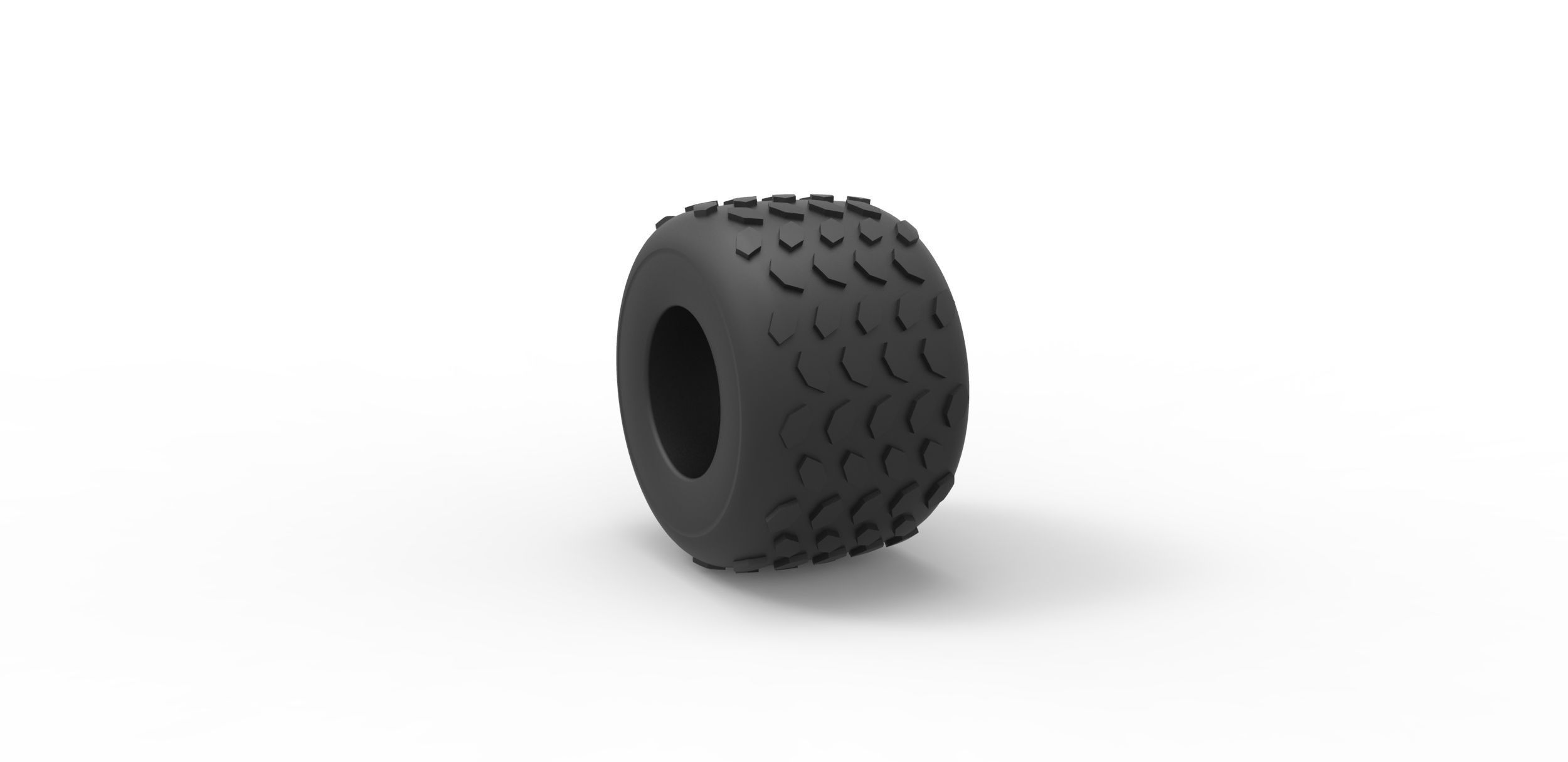 Monster Jam tire 2 Scale 1 to 25 3D print model_7
