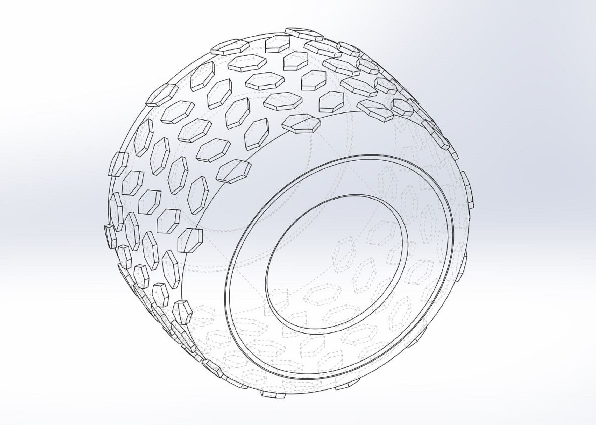 Monster Jam tire 2 Scale 1 to 25 3D print model_8