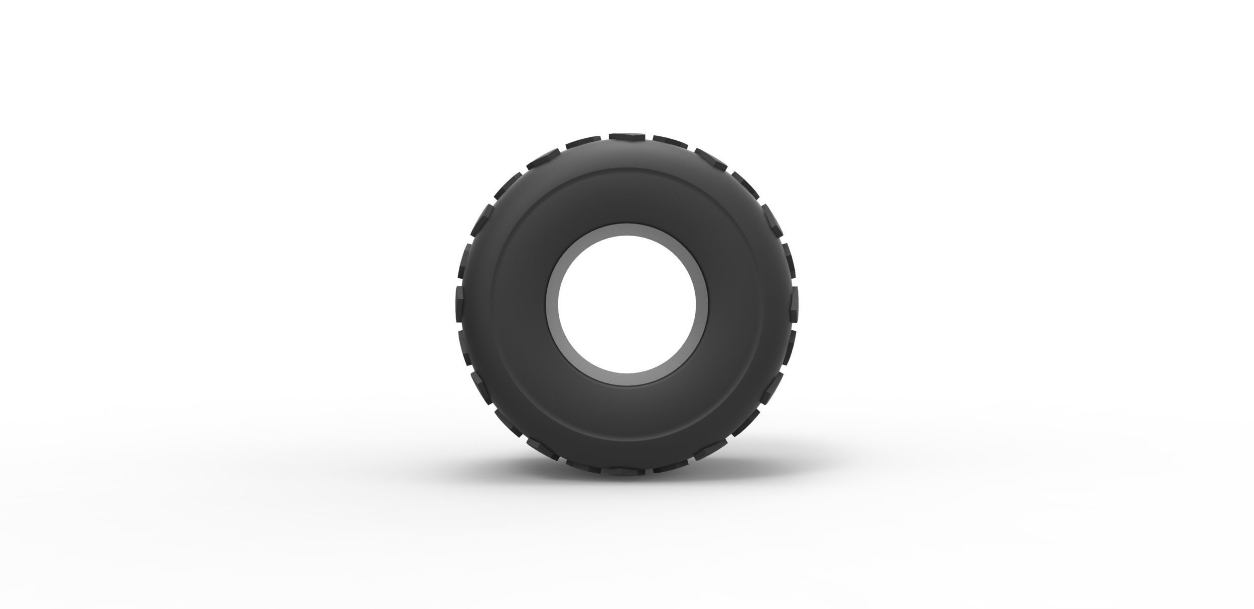 Monster Jam tire 2 Scale 1 to 25 3D print model_4