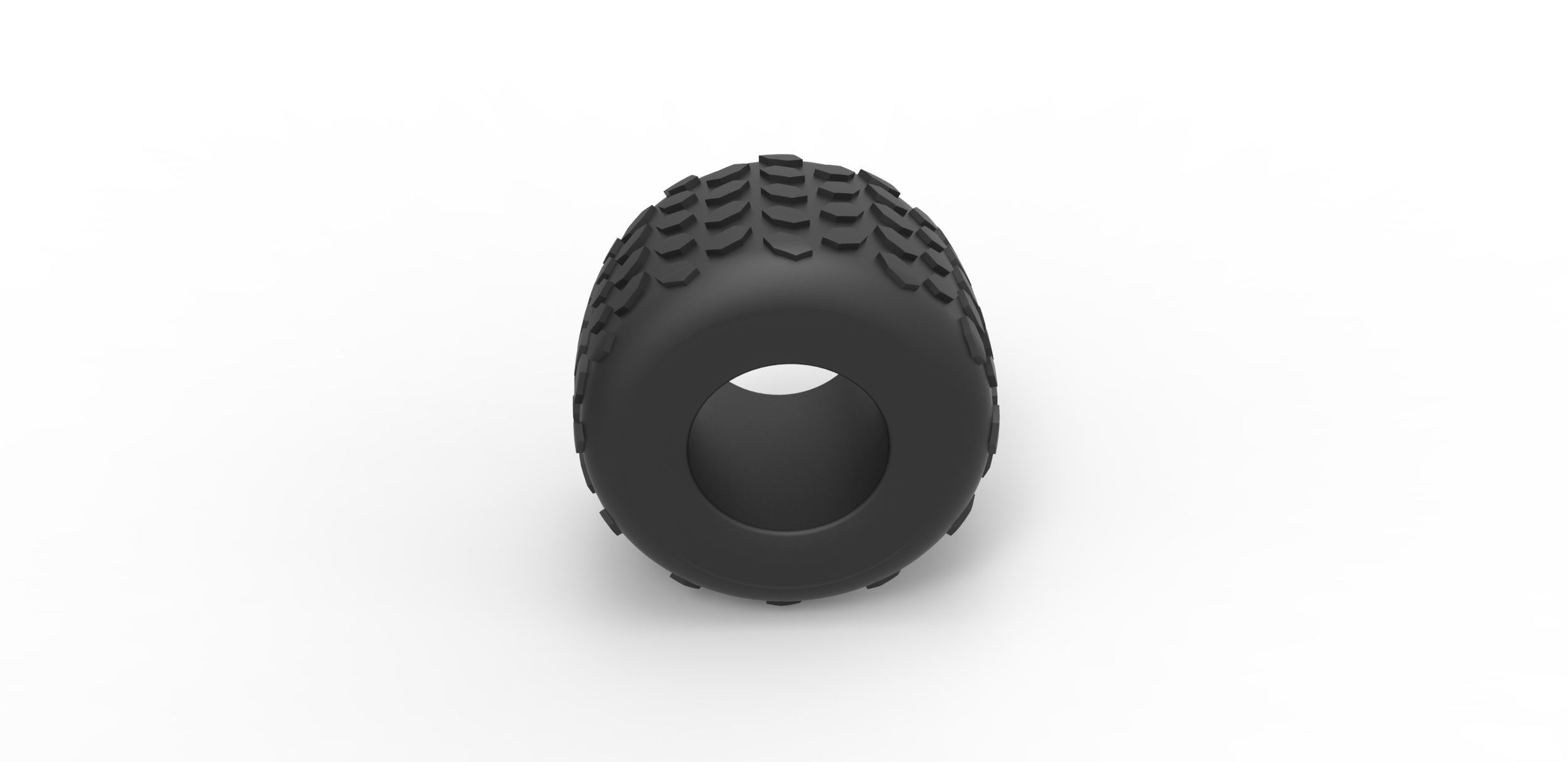 Monster Jam tire 2 Scale 1 to 25 3D print model_5