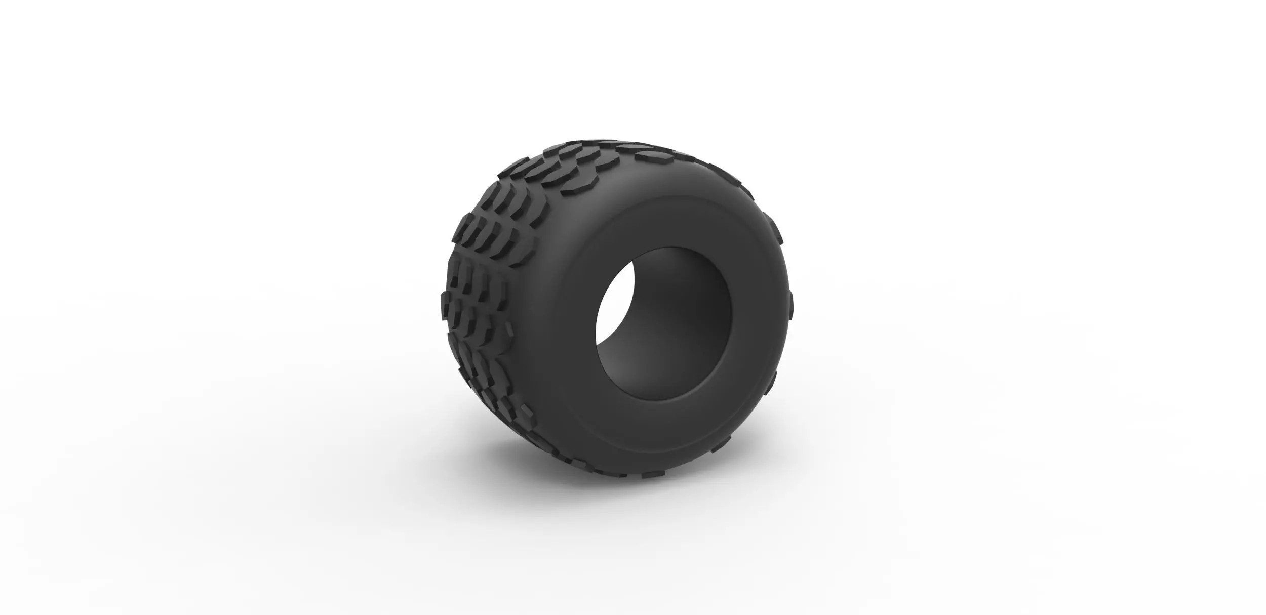Monster Jam tire 2 Scale 1 to 25 3D print model_0