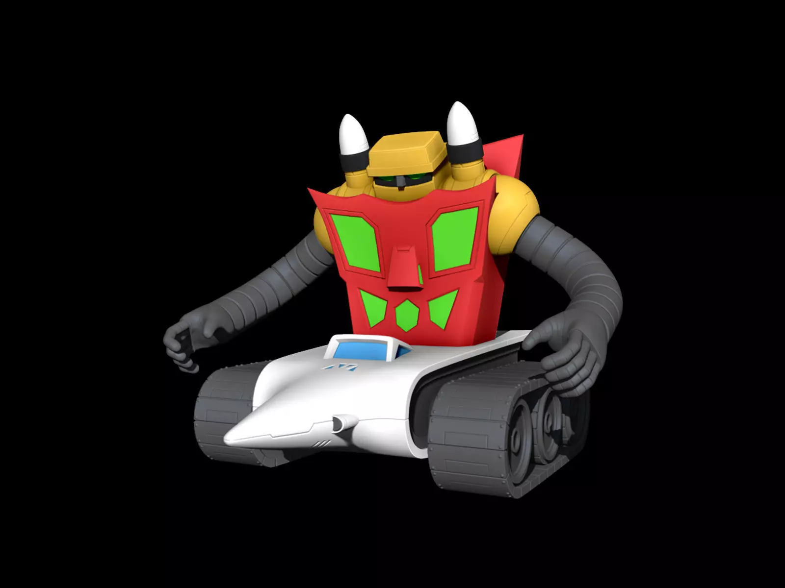 Getter-3 robot 3D print model_0