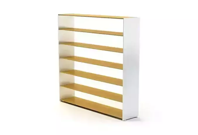 White And Brown Shelf Sytem