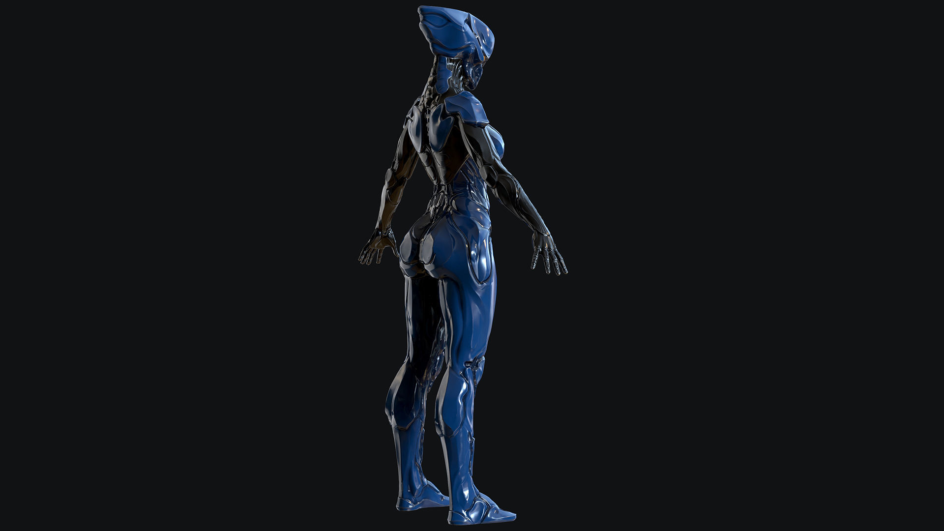 Sci-Fi Robot Low-poly 3D model_16