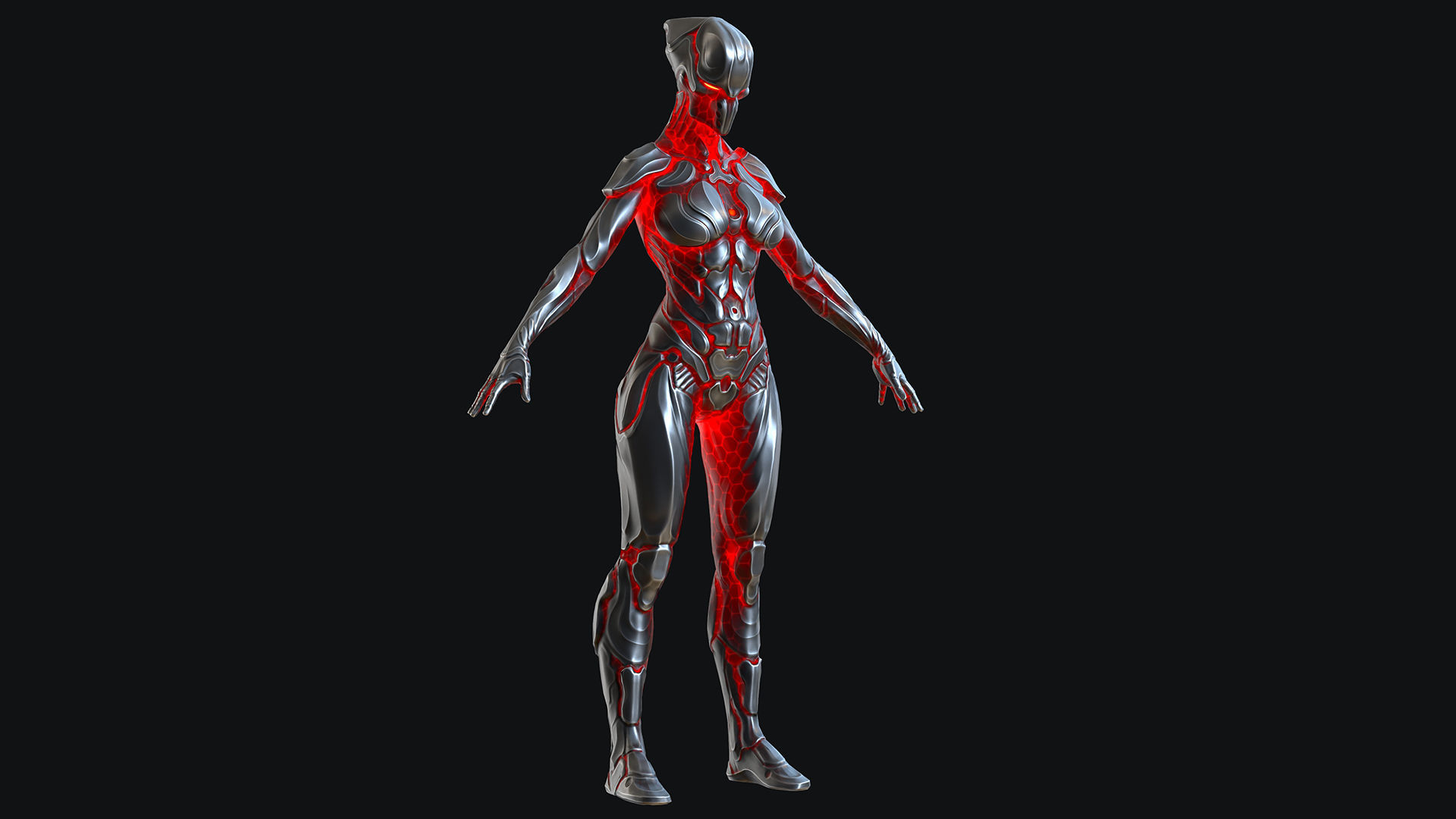 Sci-Fi Robot Low-poly 3D model_12