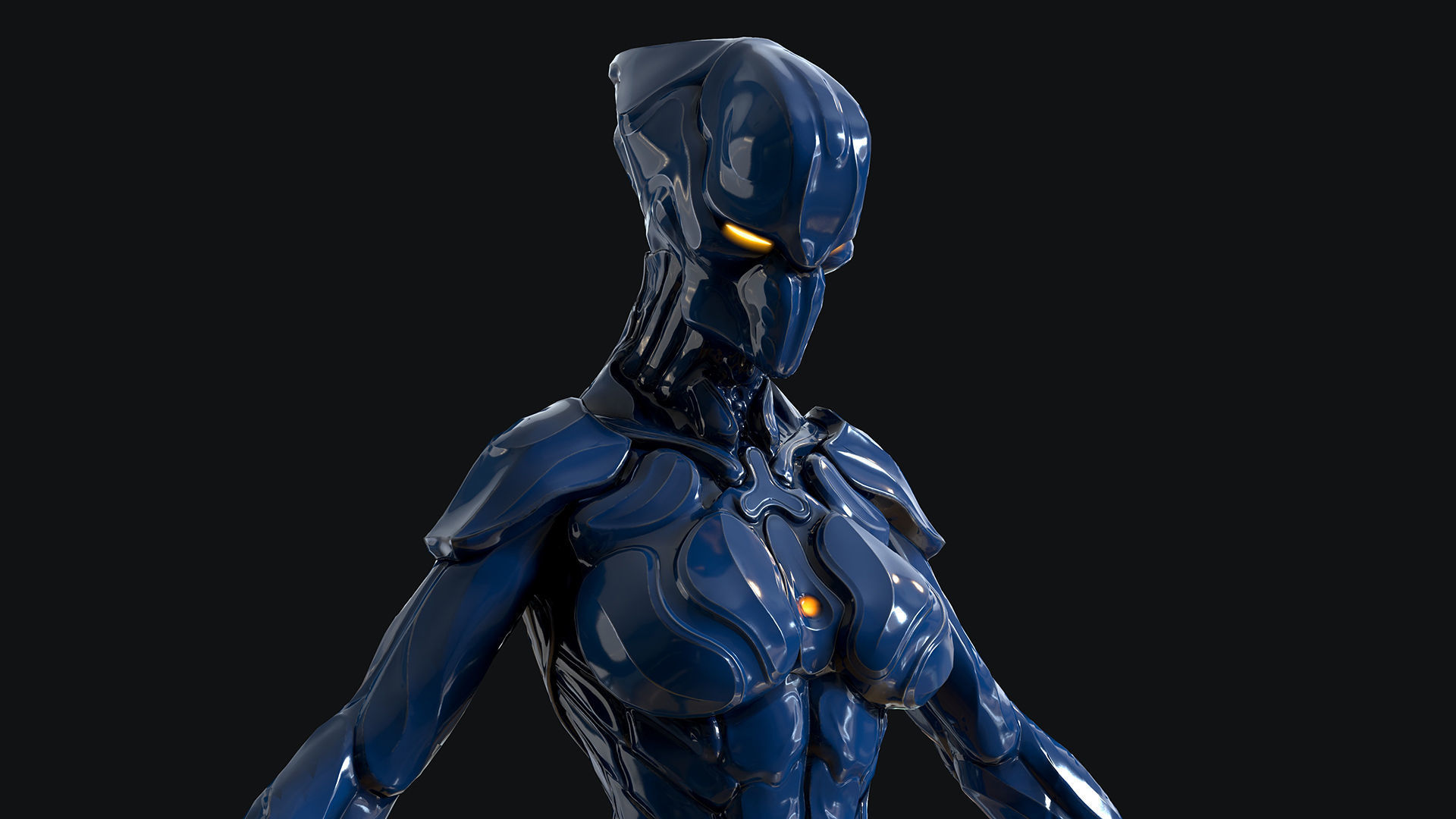 Sci-Fi Robot Low-poly 3D model_32