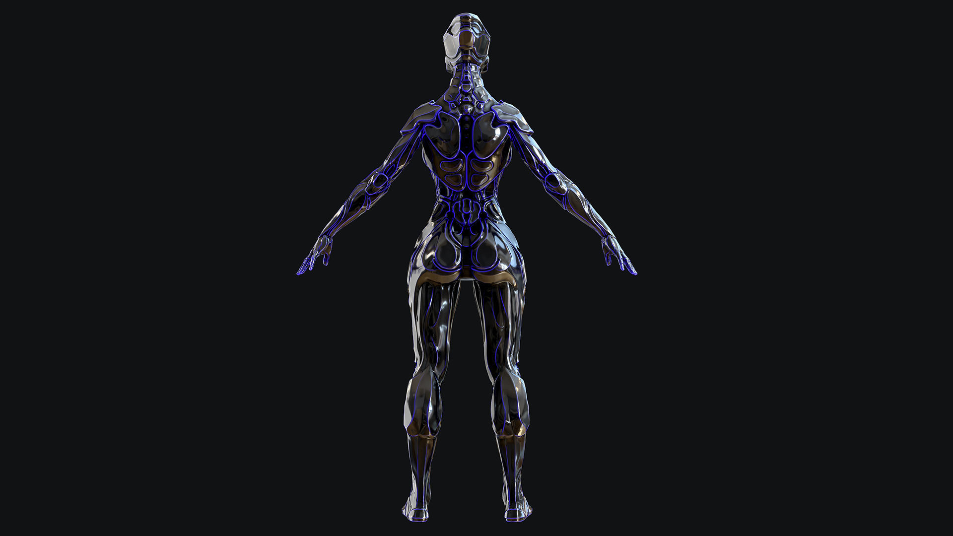 Sci-Fi Robot Low-poly 3D model_21