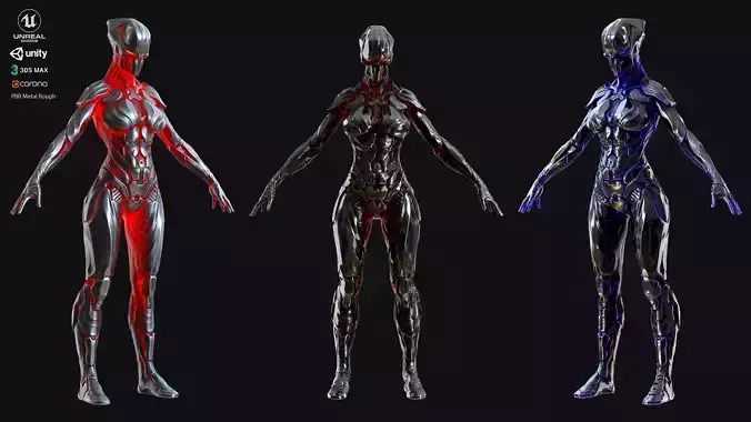 Sci-Fi Robot Low-poly 3D model Sci-Fi Robot Low-poly 3D model