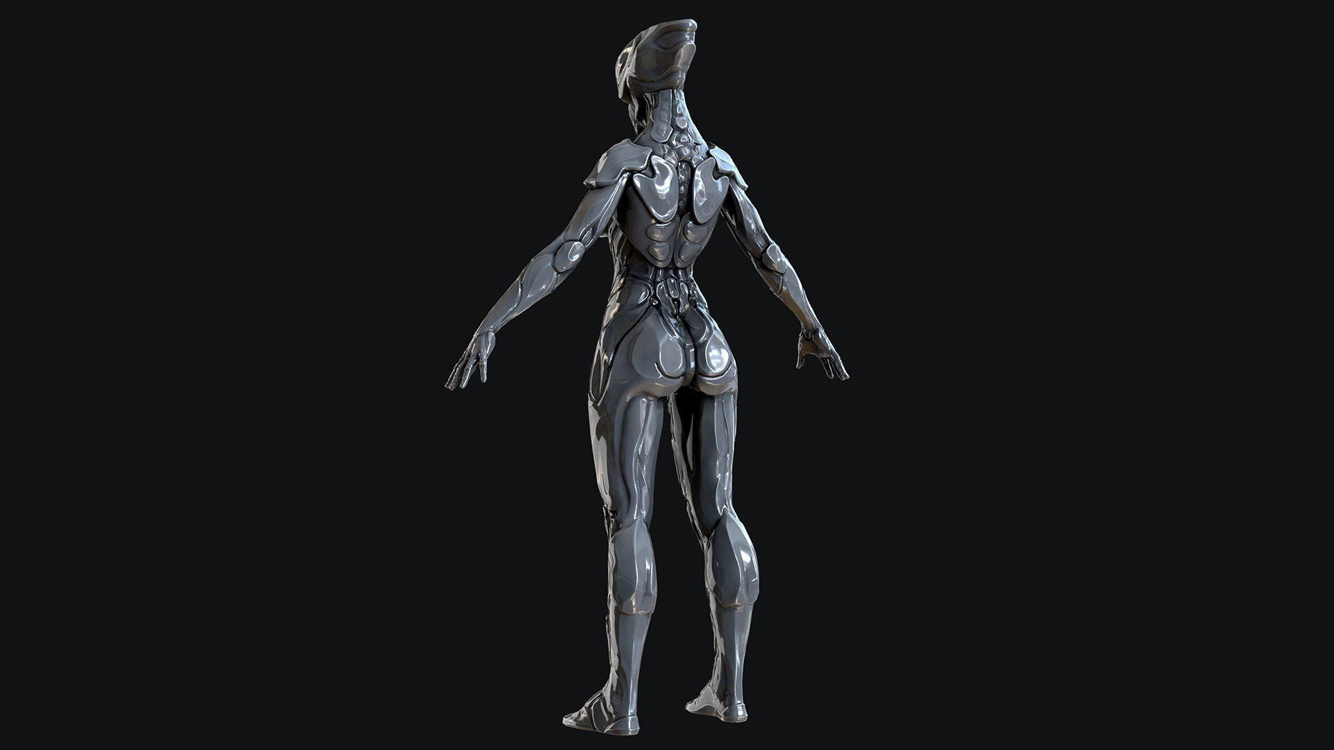 Sci-Fi Robot Low-poly 3D model_22