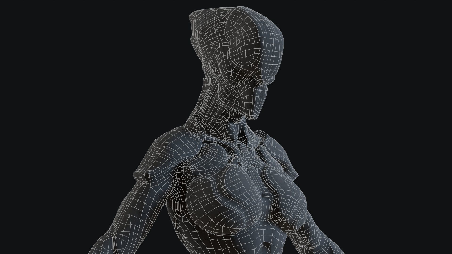 Sci-Fi Robot Low-poly 3D model_43