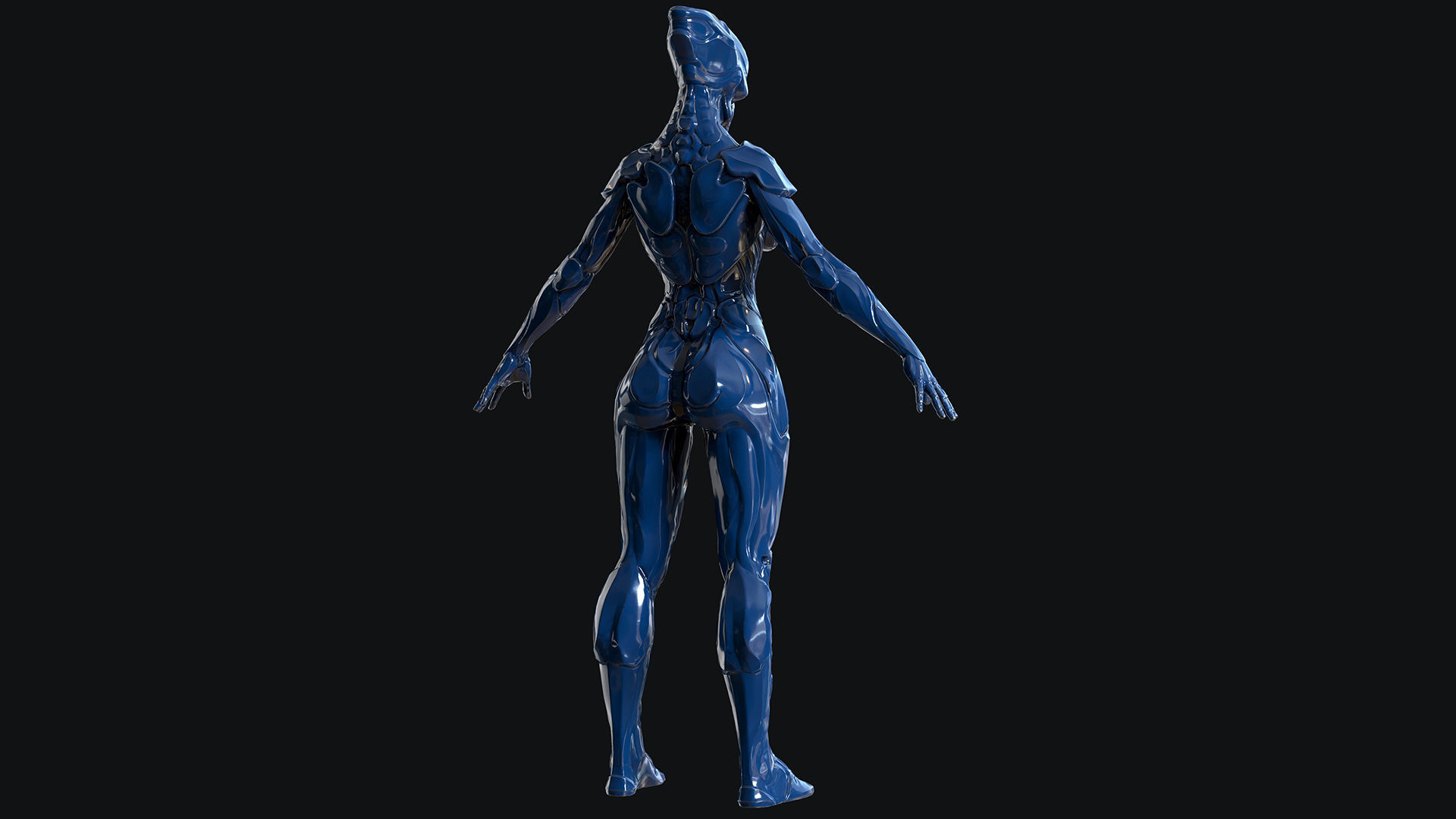 Sci-Fi Robot Low-poly 3D model_17