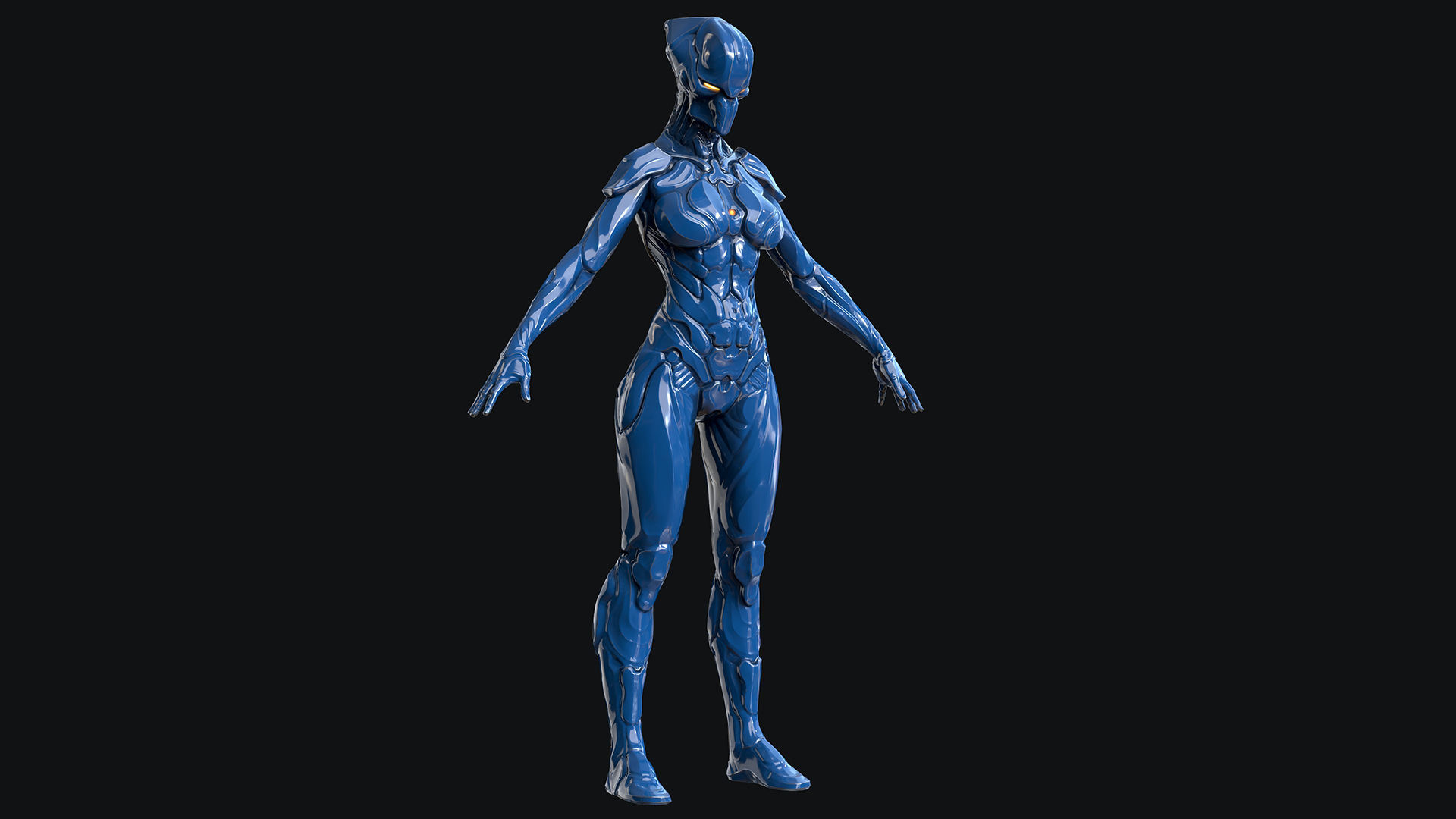 Sci-Fi Robot Low-poly 3D model_5