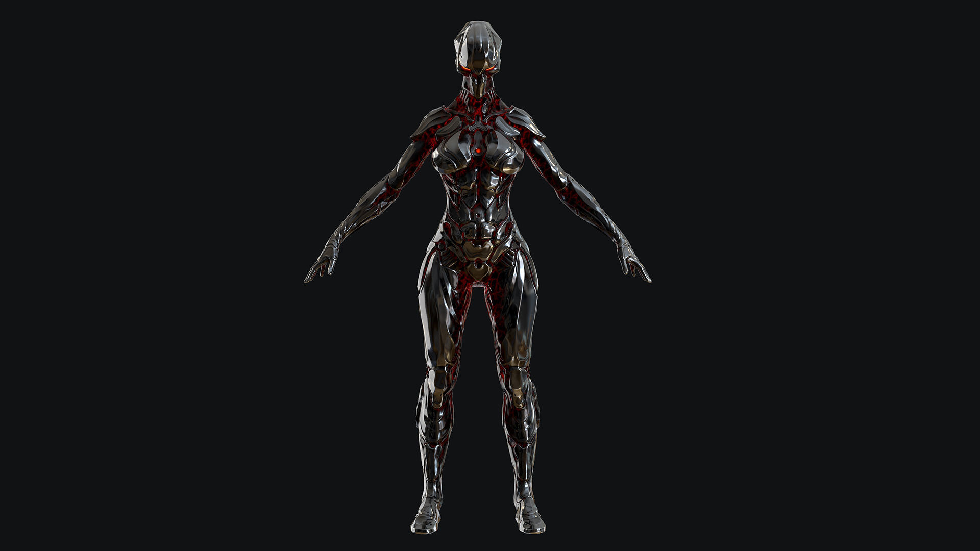 Sci-Fi Robot Low-poly 3D model_25