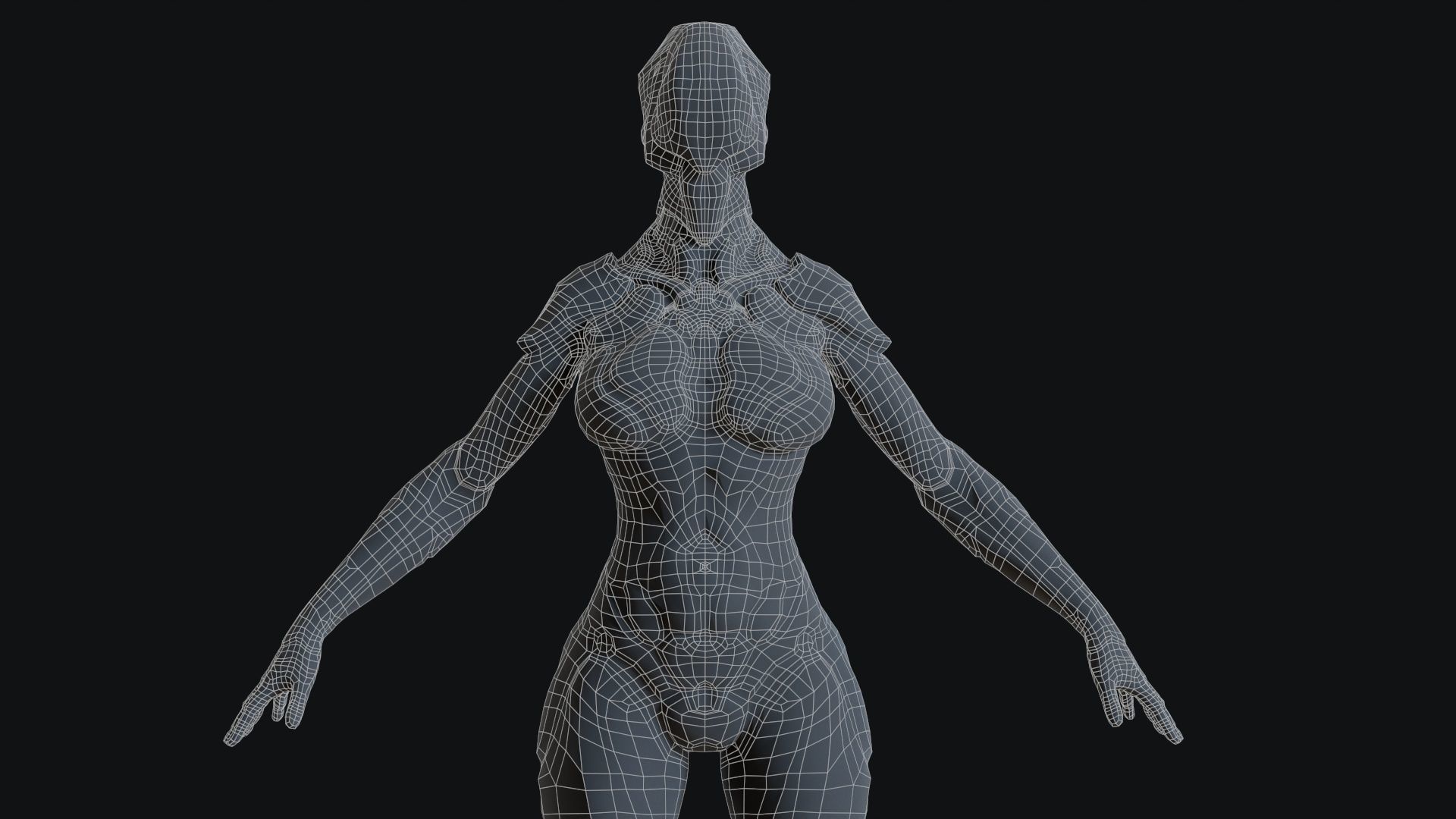 Sci-Fi Robot Low-poly 3D model_42