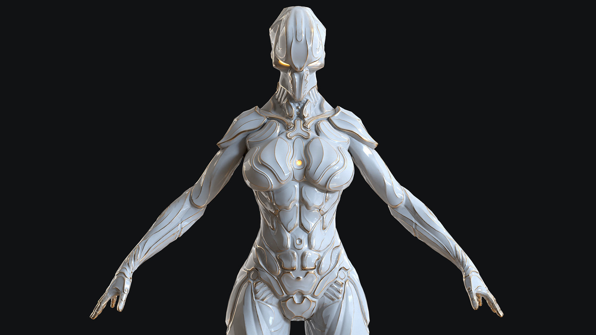 Sci-Fi Robot Low-poly 3D model_28