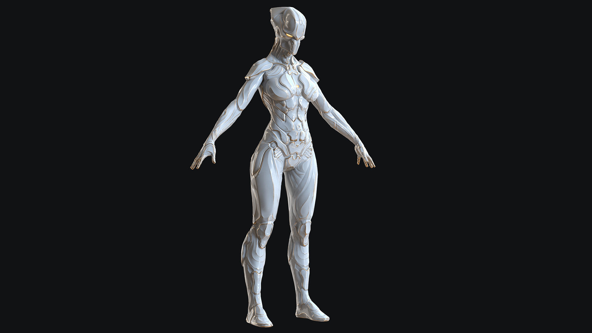 Sci-Fi Robot Low-poly 3D model_3