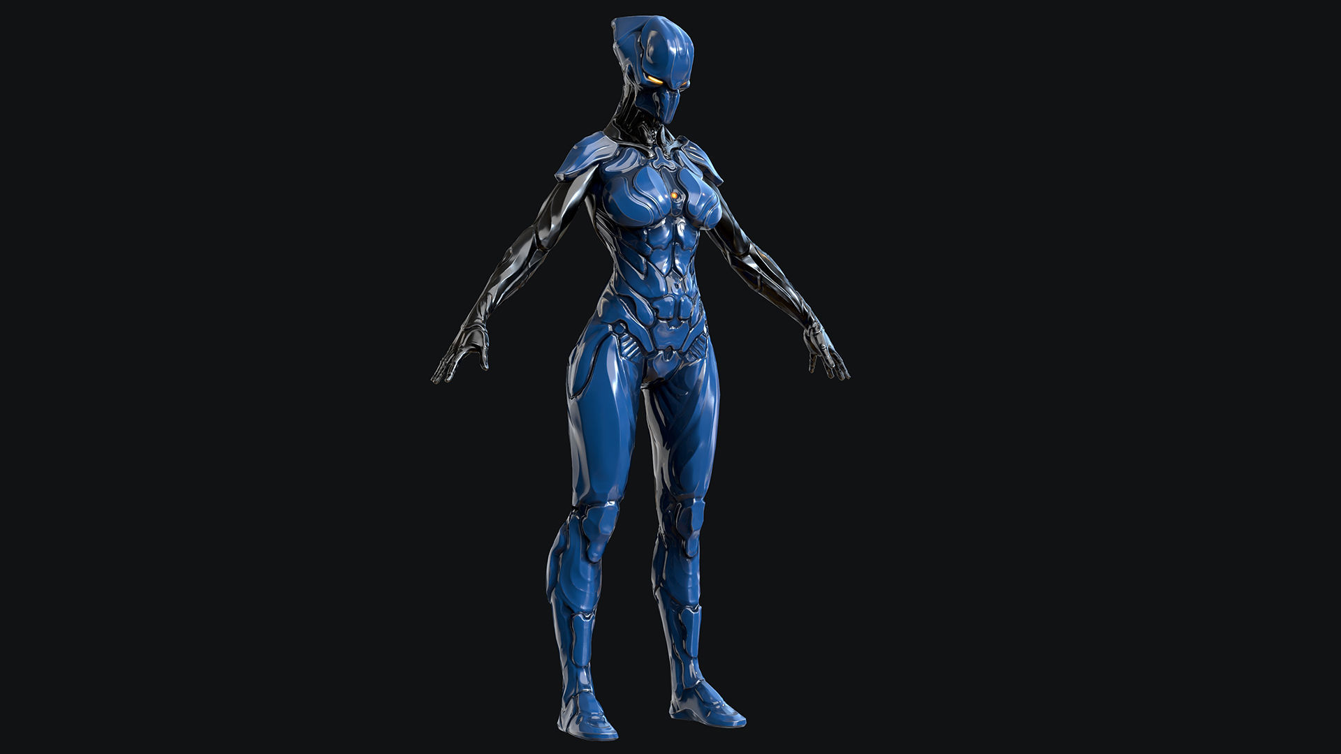 Sci-Fi Robot Low-poly 3D model_4