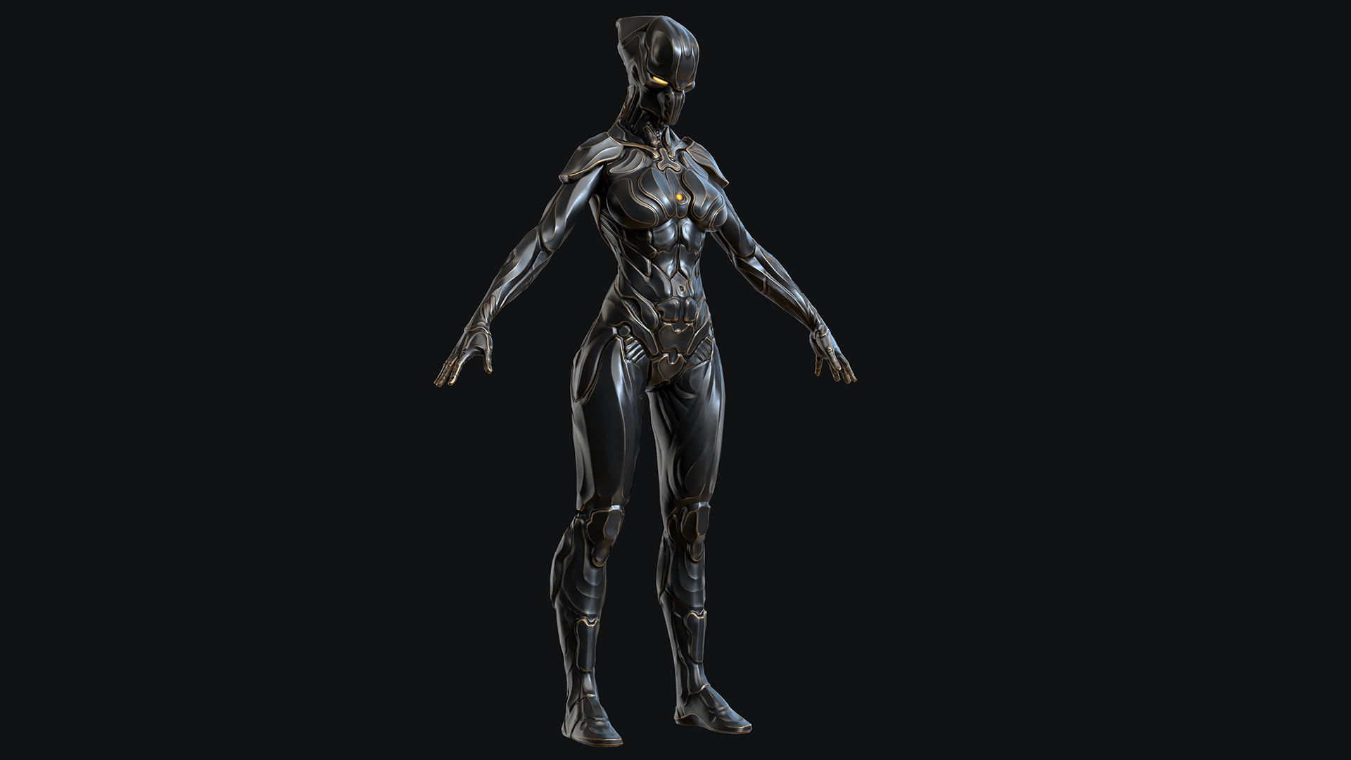 Sci-Fi Robot Low-poly 3D model_40