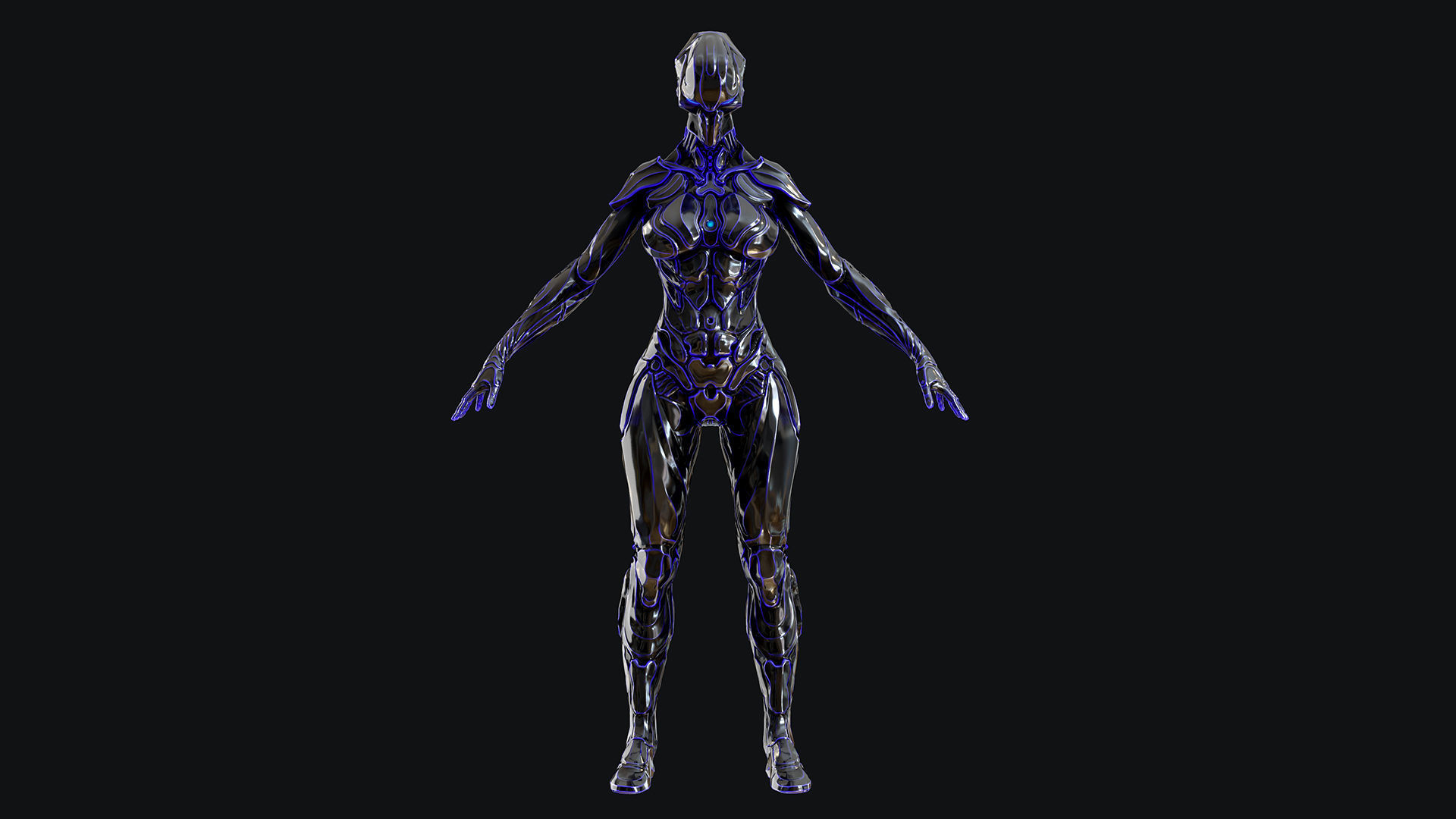 Sci-Fi Robot Low-poly 3D model_26