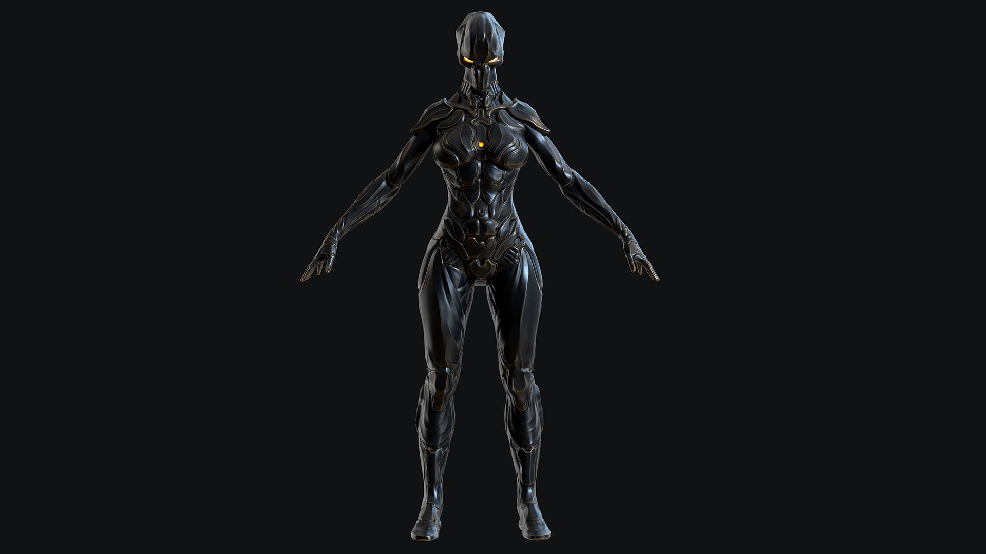 Sci-Fi Robot Low-poly 3D model_14