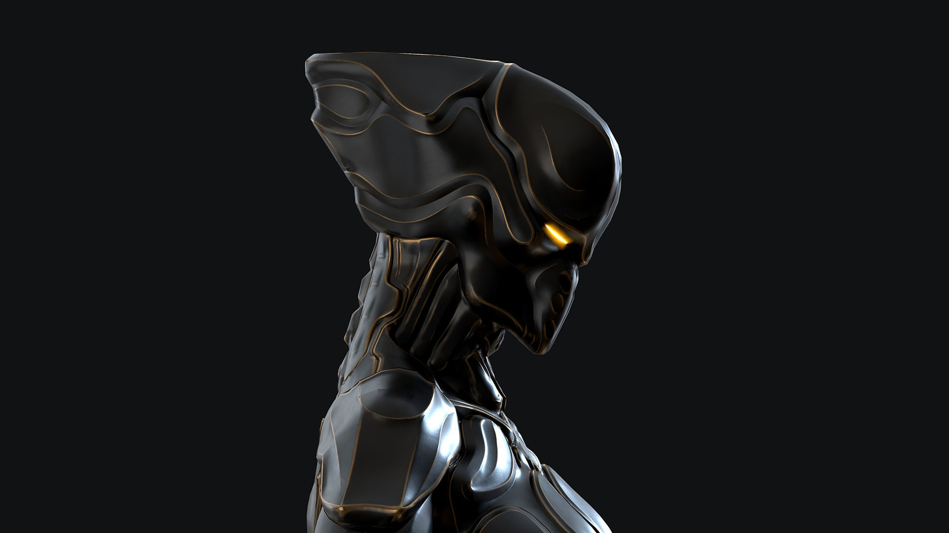 Sci-Fi Robot Low-poly 3D model_39