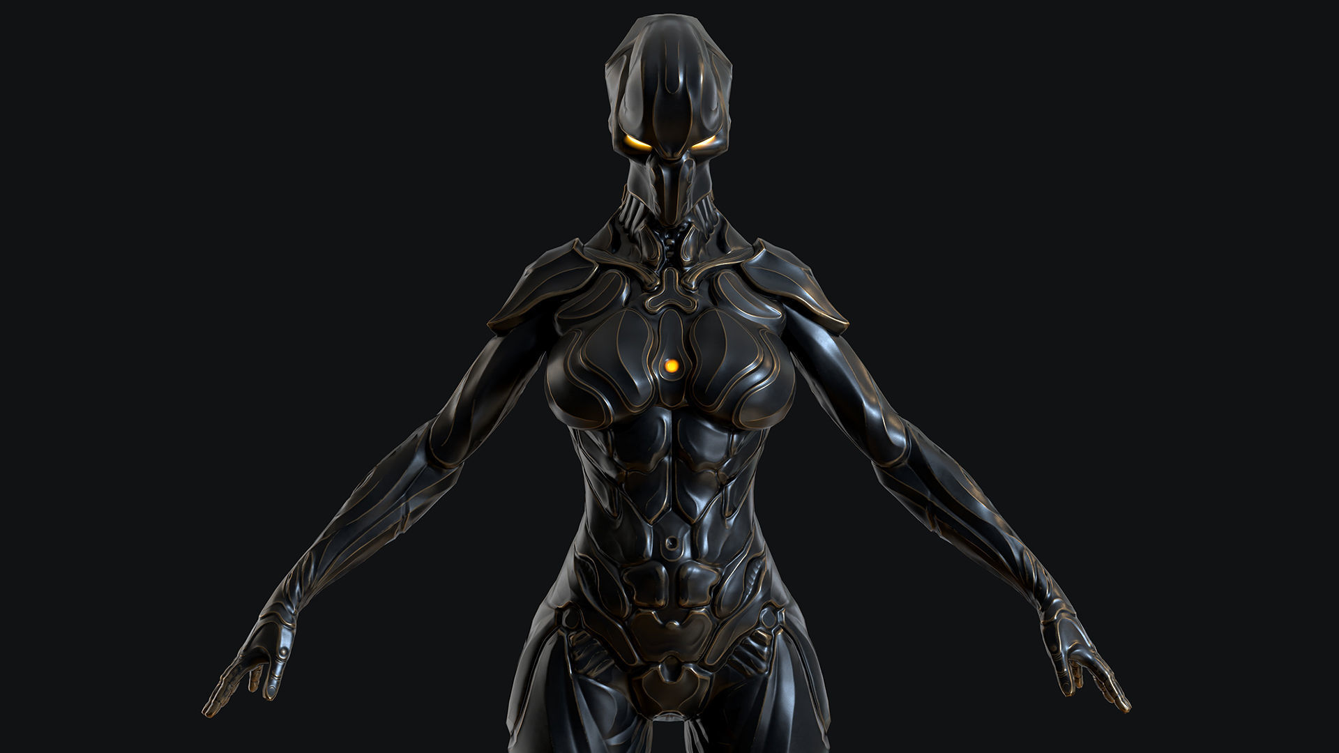 Sci-Fi Robot Low-poly 3D model_27