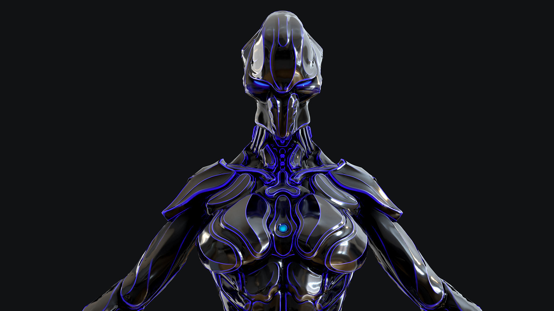 Sci-Fi Robot Low-poly 3D model_37