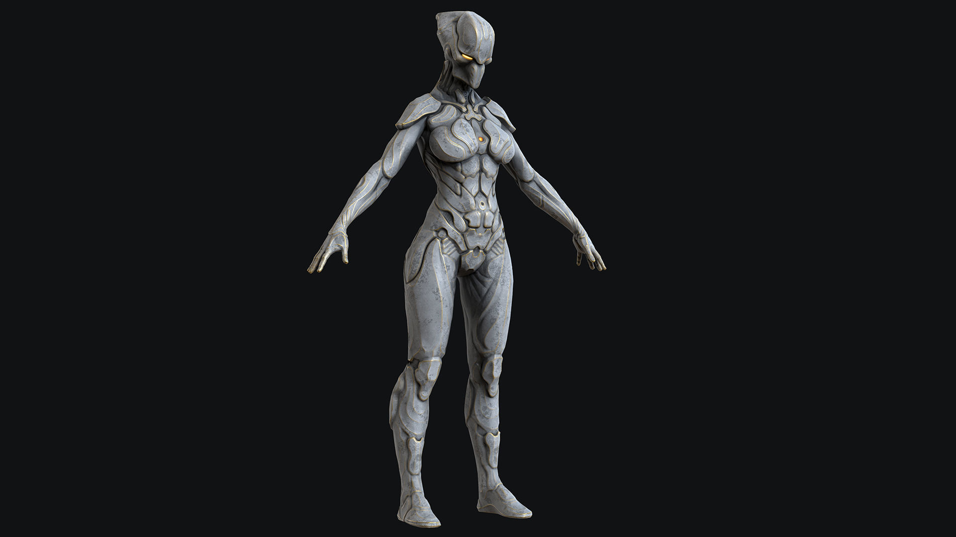 Sci-Fi Robot Low-poly 3D model_6
