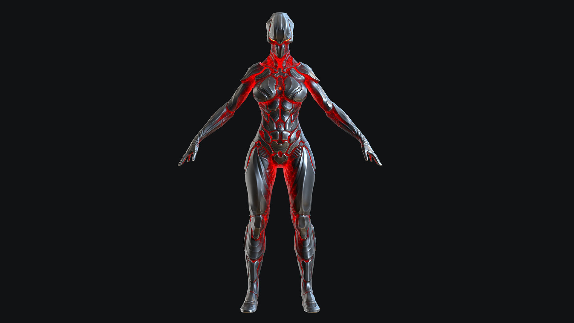 Sci-Fi Robot Low-poly 3D model_24