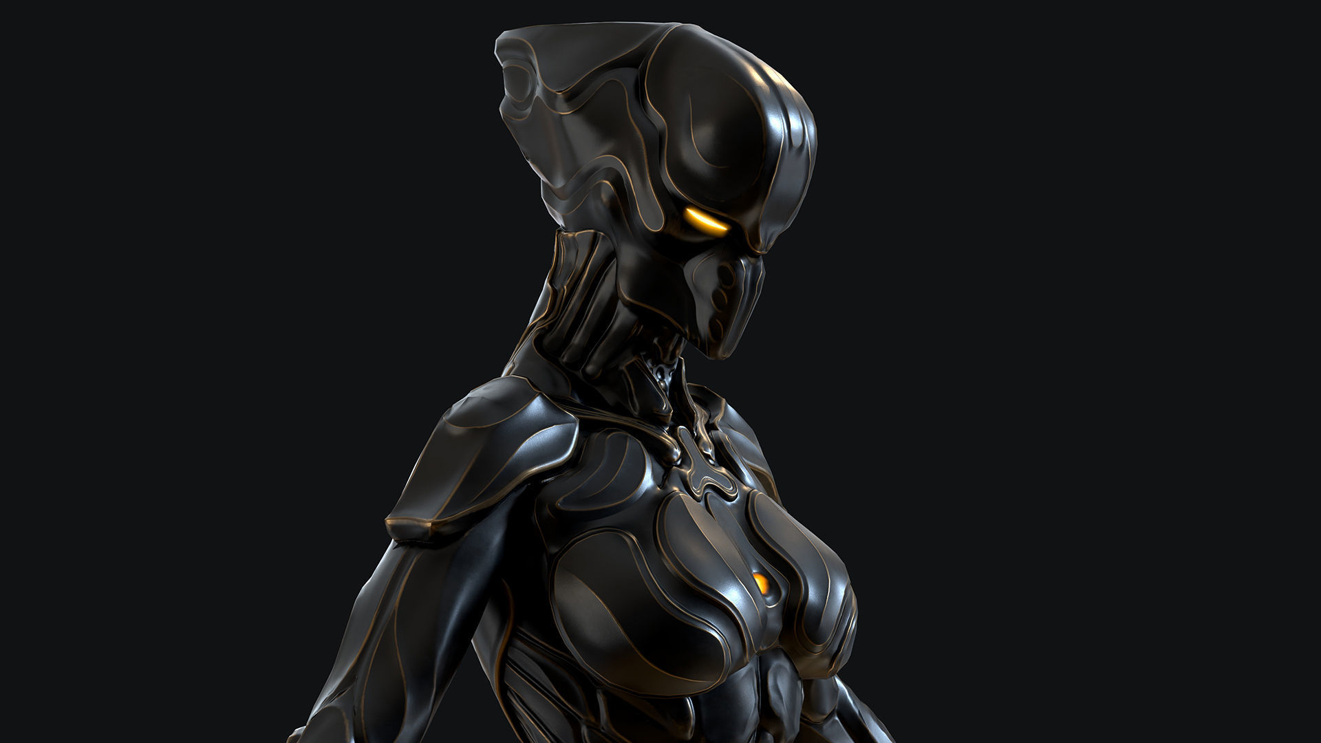 Sci-Fi Robot Low-poly 3D model_38