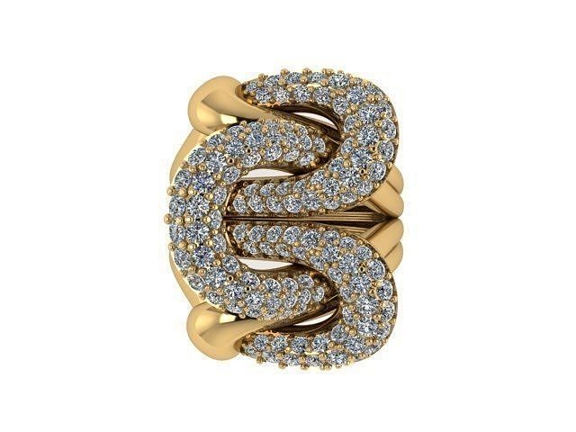 Knot Pave Ring 556 3D print model