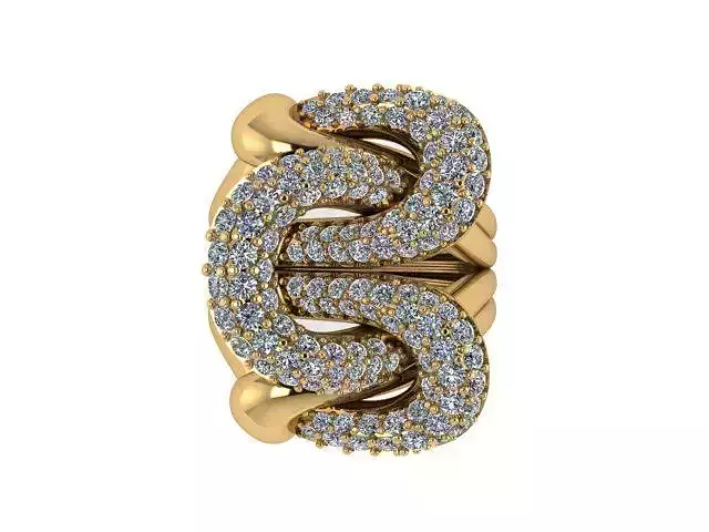 Knot Pave Ring 556