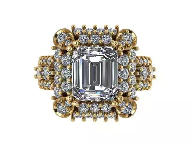 Emerald Cut Diamond Ring 559