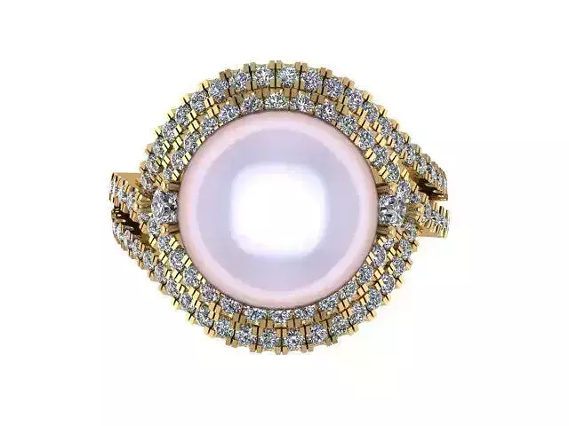 Pearl Stone Spiral Ring 560