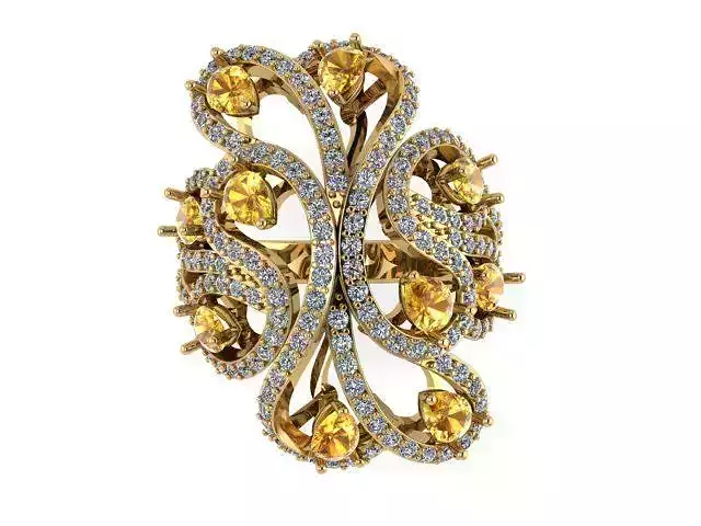 Flower Fashion Diamond Ring 561