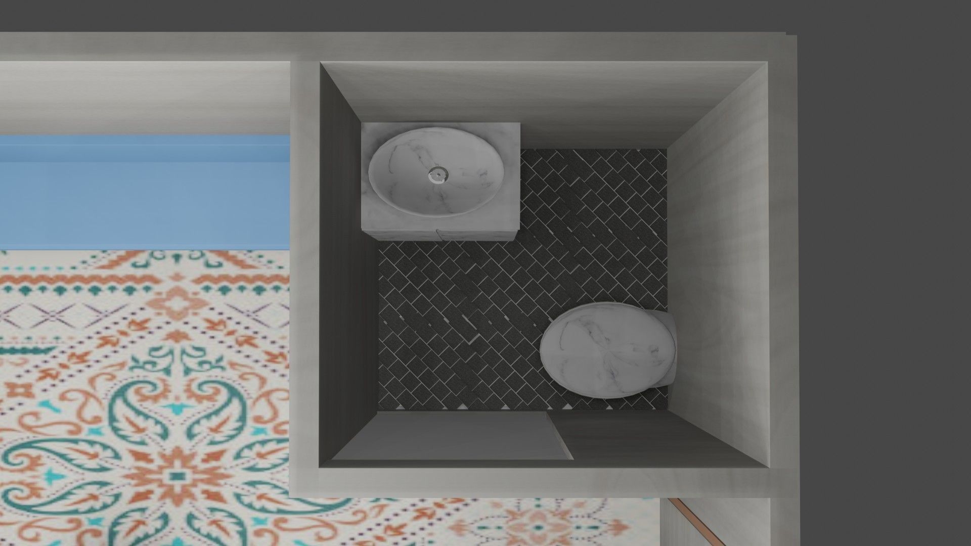 Room design  Low-poly 3D model_2